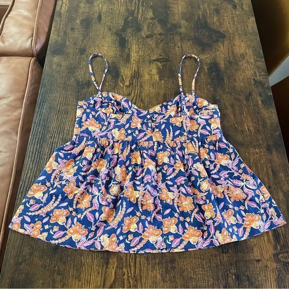 J.Crew Flowy cotton poplin camisole in painted block print - Picture 12 of 13